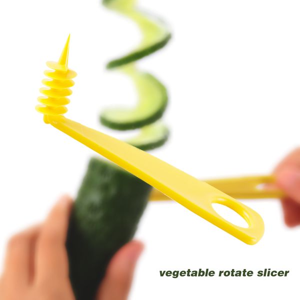

1pc screw spiral plastic cutter small potato tower portable vegetable manual potato carrot cucumber rotate slicer