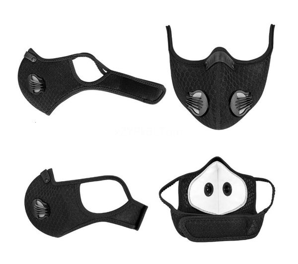 

dhl ship5 3 layers non-woven pm2.5 dustproof outdoor security mask gasket replacement qayqtm, Black