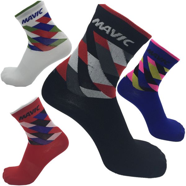 

new professional cycling socks breathable road bicycle socks outdoor sports racing bike compression, Black