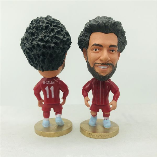 

Soccerwe 2,55 дюйма Высота Смолы футбол Кукла L Мохамед Салах Джеррард Коутиего Firmino Кло