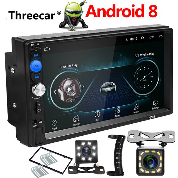 

auto radio 2 din android 8.0 car radio 7 inch 1024*600 car audio player gps navigation wifi bluetooth multimedia player newest