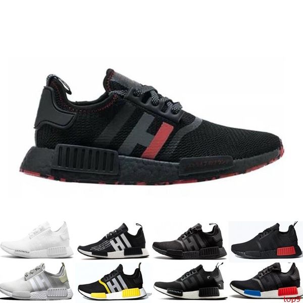 

wholesale nmd r1 running shoes og japan triple black white solar red oreo men women designer trainer sport sneaker size 5-11 ing