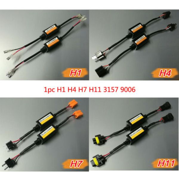 

1x h1 h4 h7 h11 3157car led decoder canbus error resistor canceller 12v