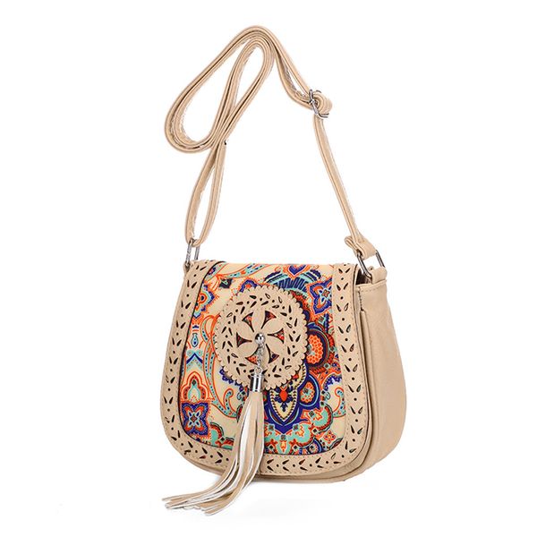 

new ethnic style bag women multi-function flip handbag tassel shoulder messenger bag pu leather crosssbody bags for women #h20
