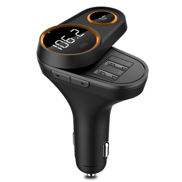

car bluetooth mp3 music player hands-call dual usb charger dc12v-24v car universal bluetooth fm transmitter auto parts