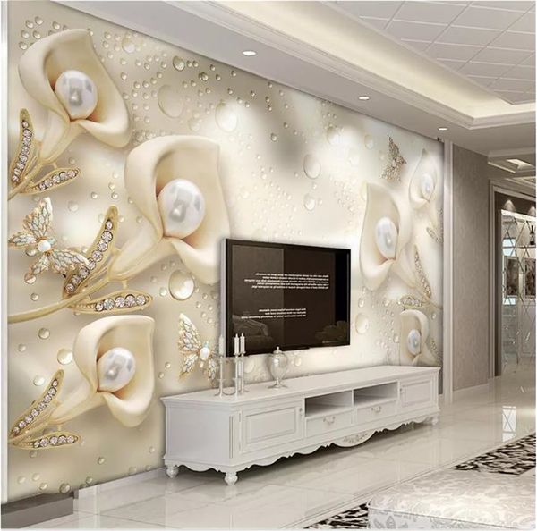 

3d wallpape Ѭоконе велиѬне издели калла лили бабока гоина палн он нае