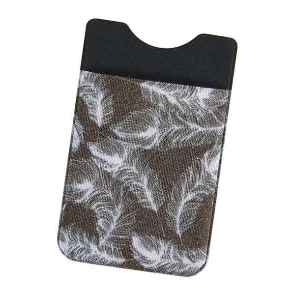 

marbling adhesive stick mobile phone back cover card holder pouch