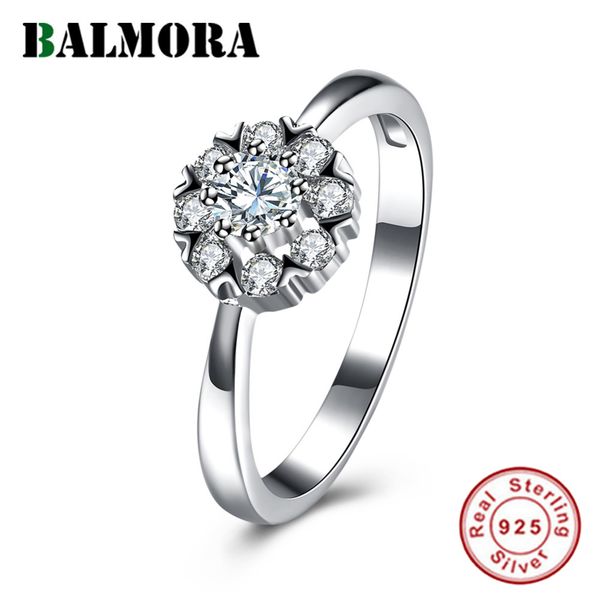 

balmora 100% стерлингового серебра 925 красивые любовь сердце кольца для женщин свадьба обручальные украшения подарок подруге svr127, Silver