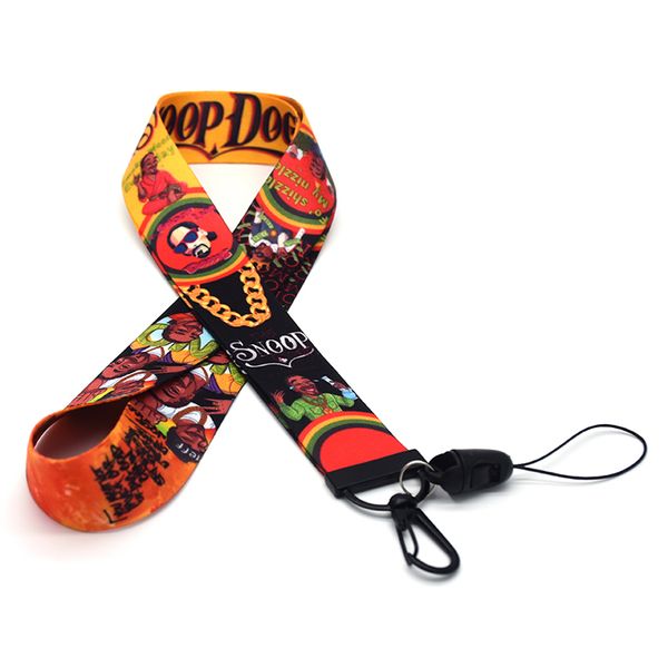 

hip hop music lanyard for phones famous singer snoop dogg lanyards phone case lanyard for keys mobile phone neck straps c159, Silver