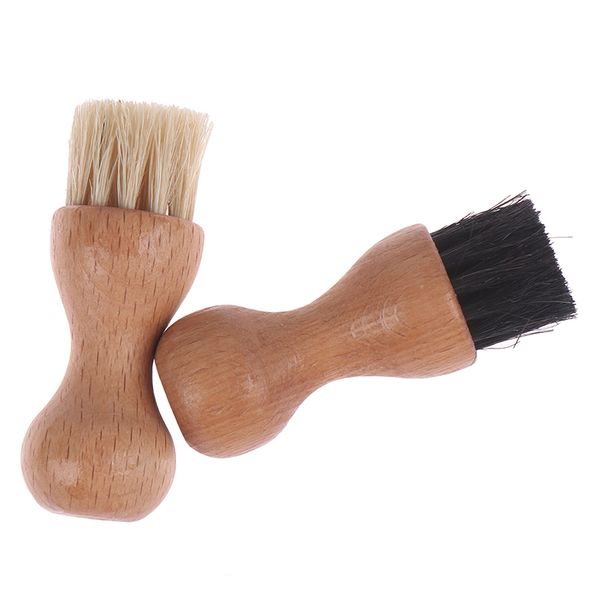 

leather shoes supplies buffing brush portable boot shoes brush wood handle home cleaning tool 1 pc mini hog bristle brushes