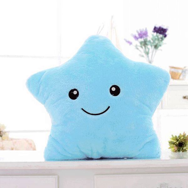 

led flash light hold pillow five star doll plush stuffed toys lighting gift children christmas gift stuffed plush toy fa3288