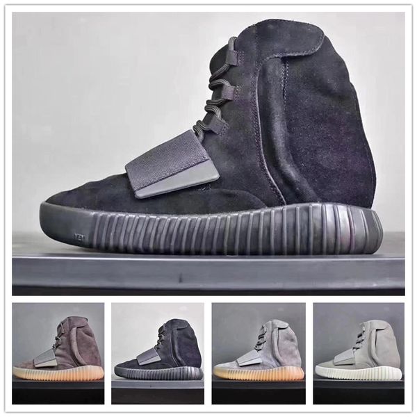 

горячие продажи yeezy 750 кроссовки светло-серый коричневый тройной черный серый Kanye West кожаные сапоги мужские женские спортивные баскетбол обувь тренеры njmgres