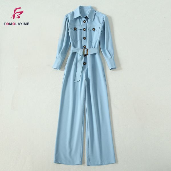 

fashion high waist jumpsuits 2020 women long sleeve long pants belt ladies jumpsuit clothes, Black;white