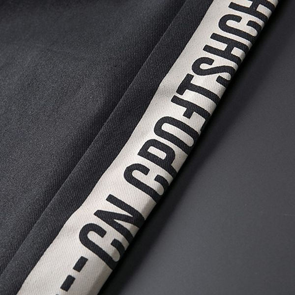 

2019 new fashion section pants casual men's summer solid color loose trousers long pants z814, Black