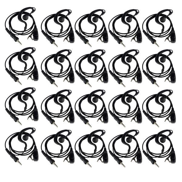 20X G-Vendo Forma Auricular Auricular PTT MIC para YAESU Vertex VX-6R 7R 170 VXA-710