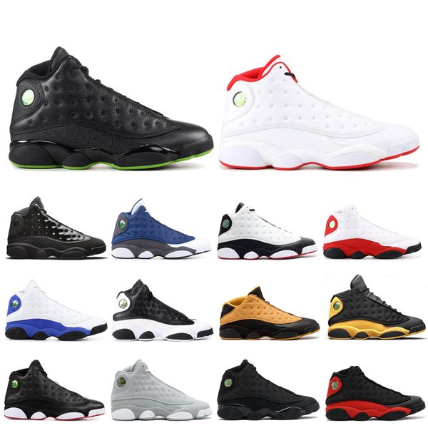 

13 altitude black cat bred cap and gown men basketball shoes 13s chicago chris paul's days-cp3 court purple sneakers