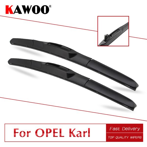 

kawoo for karl 24"14" car natural rubber clean the windshield wipers blades 2015 2016 2017 2018 fit push u hook arm