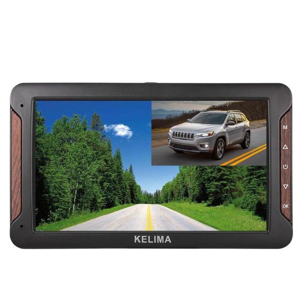 

kelima hp-988t 7 inch car dvr camera dual lens night vision dash cam record full screen hd display tachograph camera auto record