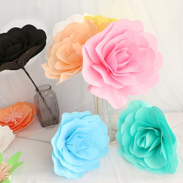 

30cm large foam pink artificial flower wedding stage accessories, home decoration artificial decorative wreath