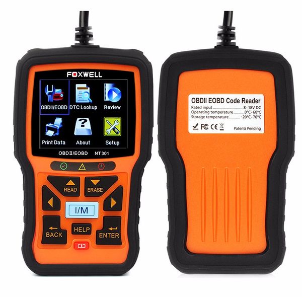 

foxwell nt301 can obdii / eobd code reader поддержка multi-языки