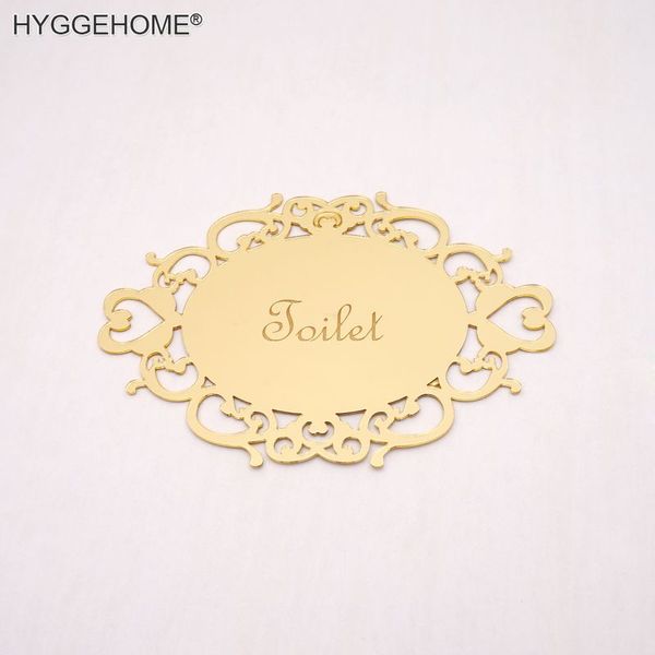

14x10cm bedroom bathroom toilet wc door sign wall sticker signage acrylic mirror oval indicator home decor new house moving gift