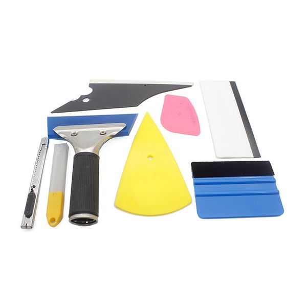 

8pcs/set auto accessories car tint vinyl wrap film squeegee scraper tools vehicle sticker installation kit cutter knife styling