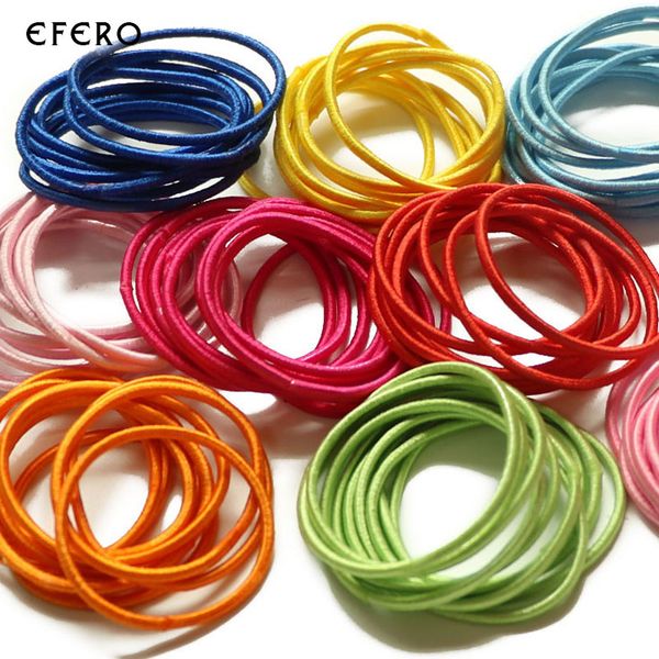 

80/150pcs girls hair bands elastic ponytail holders rubber band hair tie rings hairs rope for women accessories headwear, Brown