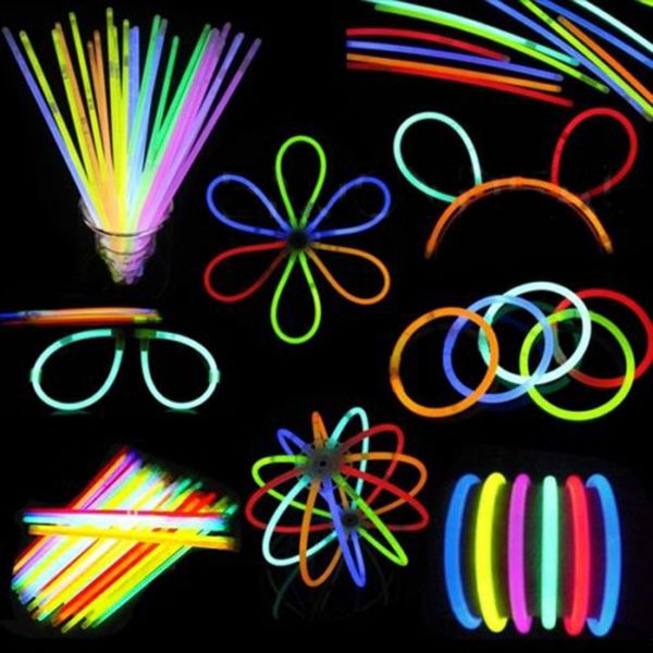 

10 pcs/set mix color glow stick safe light stick necklace bracelets fluorescent for event festive party supplies concert decor