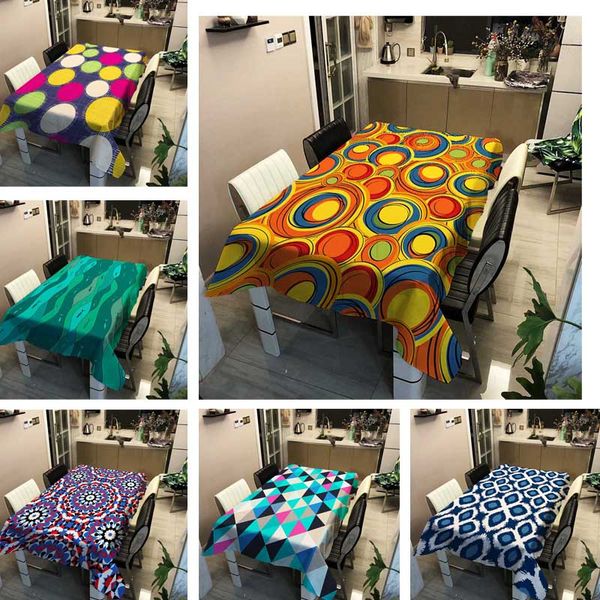 

polyester fabric waterproof table clothes american style coffee table-cloth table cover rectangle square tablecloth 8size mantel