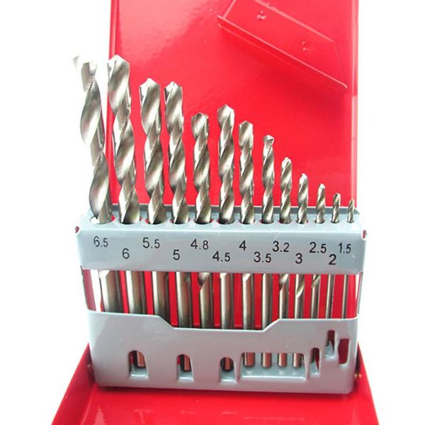 

woodworking metal with box twist drill hss set with wood hole drill case 13pcs 1.5-6.5mm / 19pcs 1-10mm