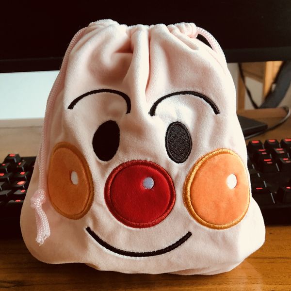 

anpanman drawstring bags plush storage handbags makeup bag coin bundle pocket purse new