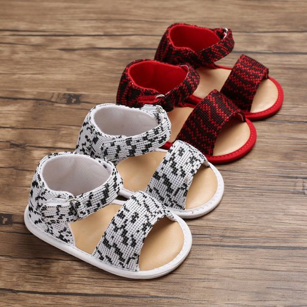 

1 pair children baby gorls shoes kids boys girl shoe soft soled non-slip cotton leopard dot toddlers newborn infantil sandals, Black;red