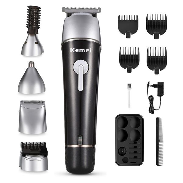

kemei 5 in 1 rechargeable hair trimmer multifunction nose hair clipper electric professional beard clippers newclipper gwaqi