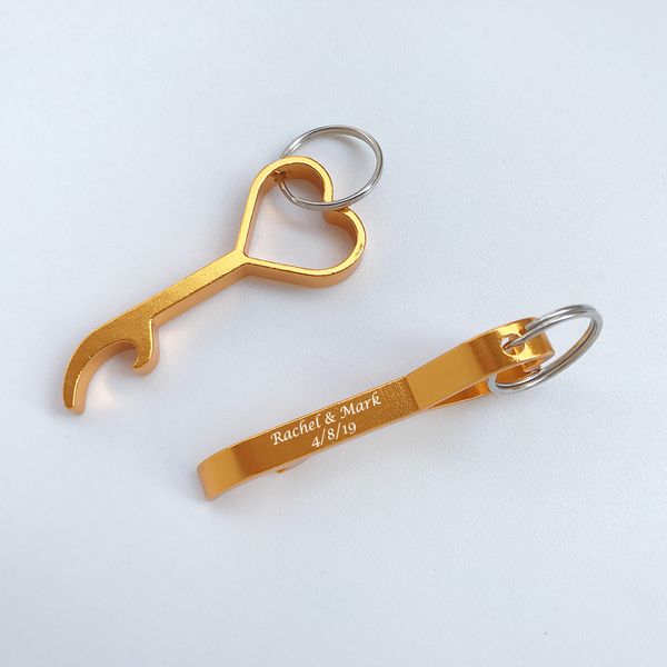 

50pcs personalized wedding favor and gift custom engraved love heart key chain key holder bottle opener personalized party favor
