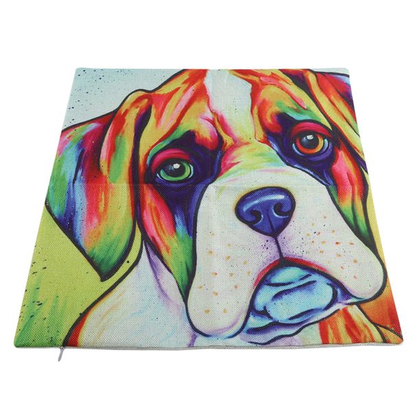 

45x45cm cartoon cute cushion cover dog pattern linen cotton home sofa car seat decorative pillowcase pillow case