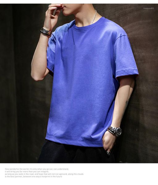 

clothing mens pure color casual apparel mens summer designer tshirts crew neck short sleeve fashion homme, White;black