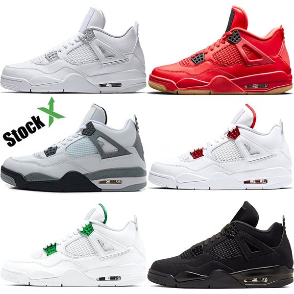 

jumpman 4 4s mens trainers basketball shoes bred neon white cement rasta black athletics men sports sneakers size 40-47 #399