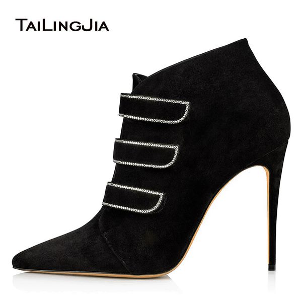 

ankle boots for women high heel black shoes pointed toe woman short boots womens 2019 autumn ladies booties fashion heeled boot