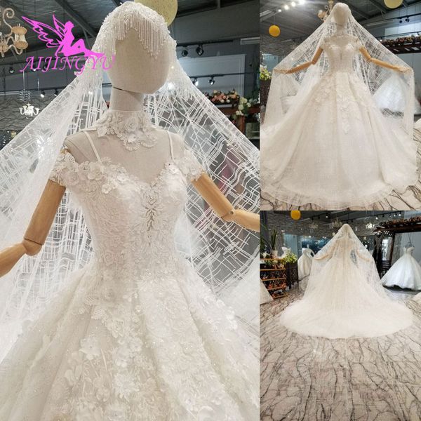compre venta al por mayor brillante vestido de novia real photo