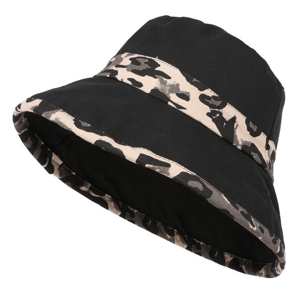 

lady summer travel bohemian hats beach sun hat leopard basin caps chapeau de soleil femme #c