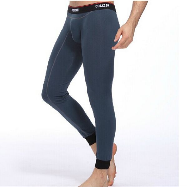 

men's cotton thermal underwear long john striped underpants leggings tights 7 colors size  l xl xxl, Black;brown