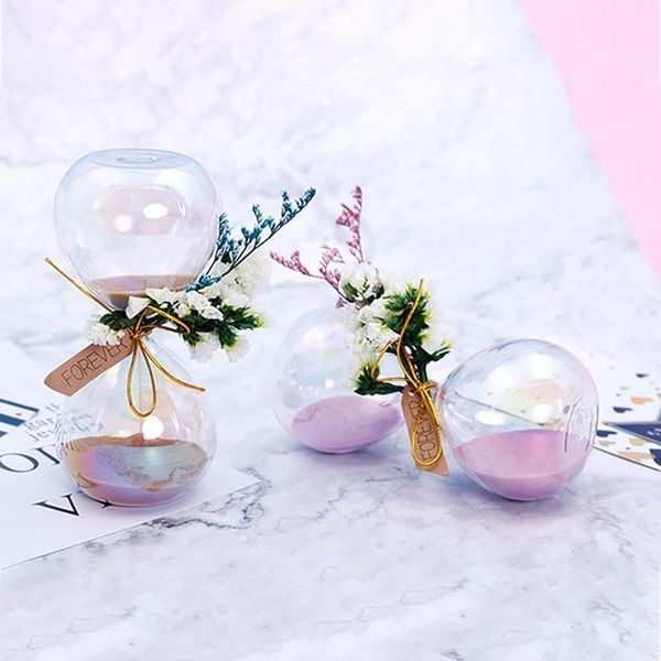 

dried flowers hourglass glass sand timer game sand hourglass timer for home office decoration valentine's day birthday gift hf