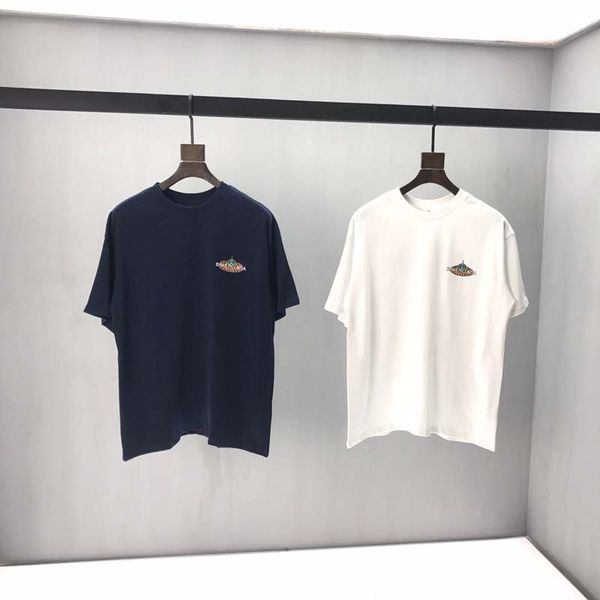 

2020ss весна мода новая футболка и лето новый высокое качество хлопка печати с коротким рукавом круглый воротник панели футболка top30, White