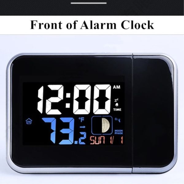 

temperature humidity with backlight moon phase led digital desknew alarm clock projection date snooze weather station