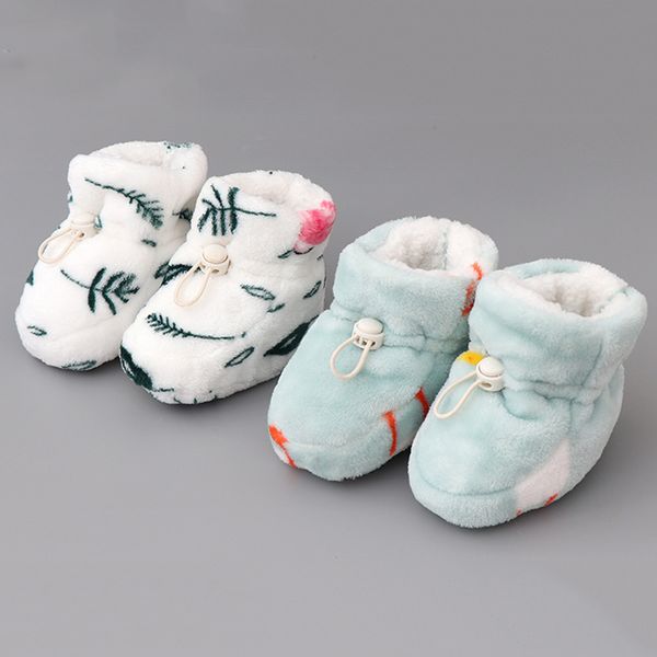 

первые ходунки socking новорожденный ребенок зима носок фланель бархат детская кроватка обувь малыша ноги носок противоскользящие ybc002, Pink;yellow