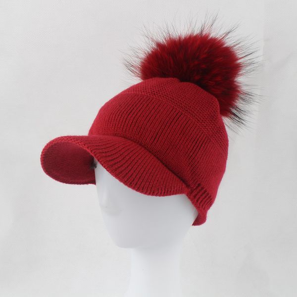 

2018 winter women's hats boys girls casual hip hop cap knitting warm cap female skullies beanie fashion soft with fur ball, Blue;gray