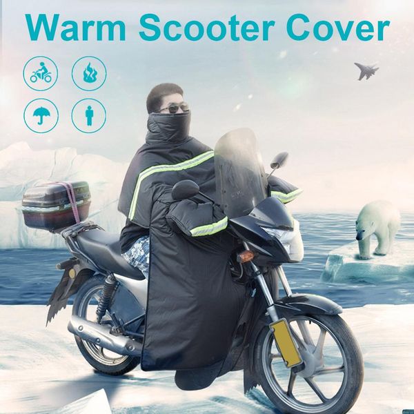 

the new stylish autumn winter motorcycle waterproof windproof thick windshield warm knee leg cover motorcycle accessories, Black