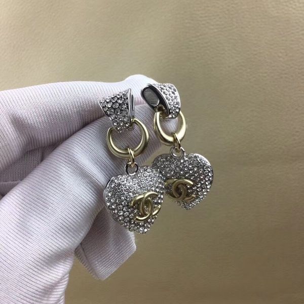 

высокое качество сердца со всем алмазом и штампом для женщин серьги падения обручального ювелирных изделий подарка ps4437