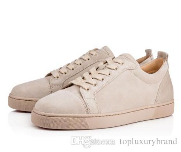 

factory price classic red bottom low sneakers beige suede junior men's flat shoes,famous brand red sole young man fashion skate shoe, Black
