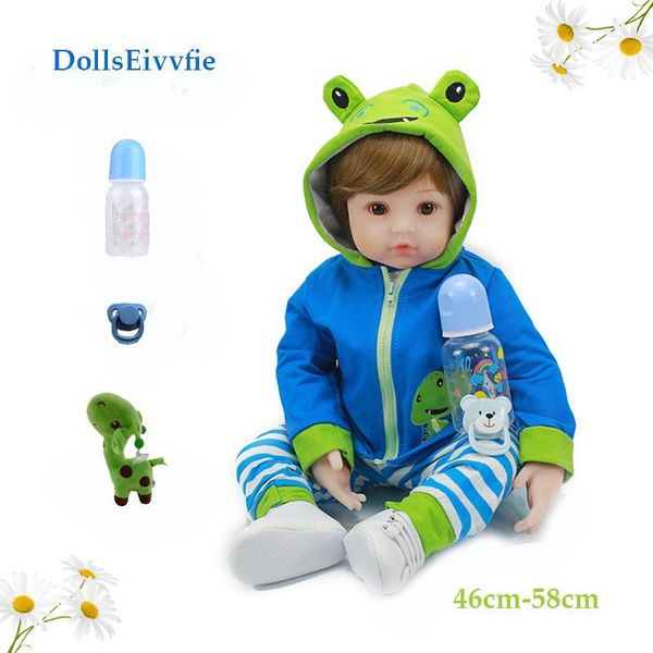 

bebe 46cm reborn baby dolls soft silicone body children boneca girl or boy fashion toy christmas gifts y191213